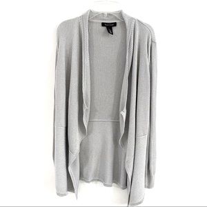 White House Black Market Silver Glitter Cardigan